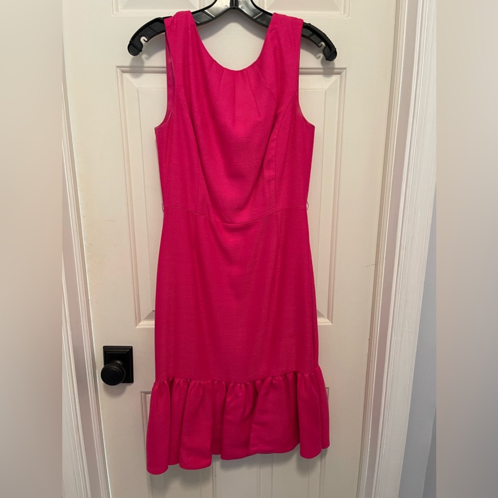 Kate Spade hot pink peplum cocktail dress, size 4